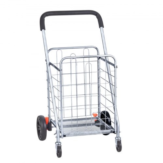 Πτυσσόμενο Καρότσι Αγορών VEVOR, 50 kg, Ασημί  LKSGWCZCZLDW4OP4WV0