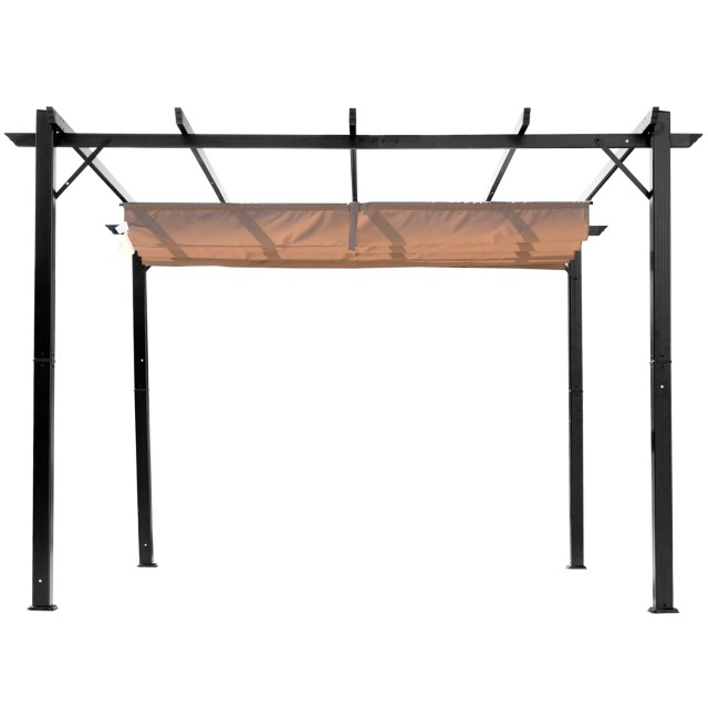 Outsunny Gazebo Garden Pergola 3X4m Συρόμενο πανί σε αδιάβροχη κατα...