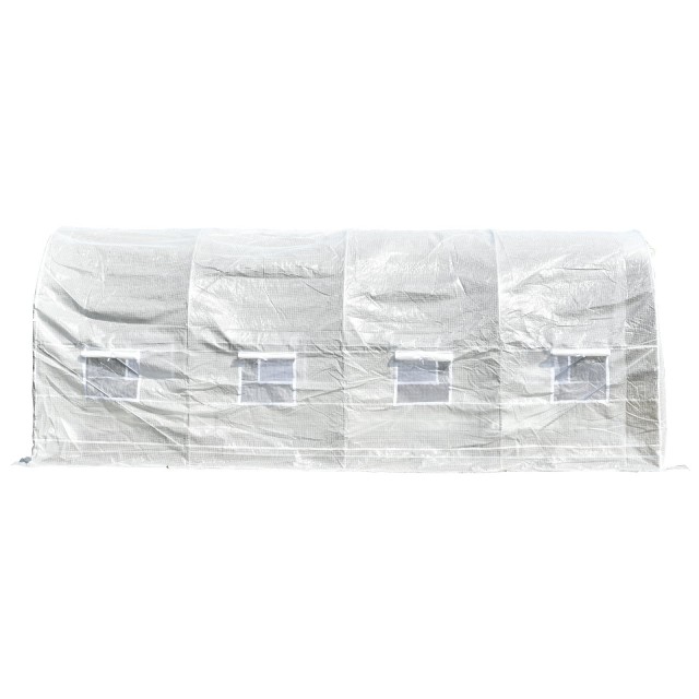 Θερμοκήπια Outsunny Garden Greenhouse Agricultural Tunnel (5 x 2 x 2m) με μεταλλική κατασκευή και φύλλο πολυαιθυλενίου - λευκό 845-071V02