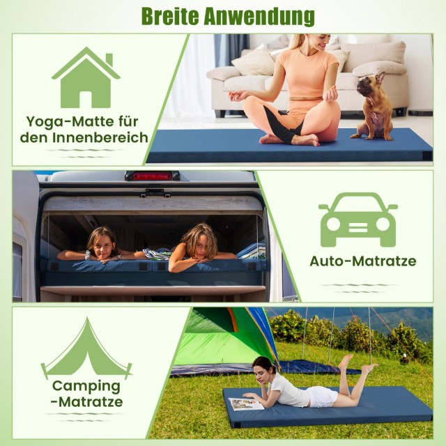 Άνετο Στρώμα Κάμπινγκ με Αδιάβροχο Ύφασμα, Memory Foam & Αντιολισθη...