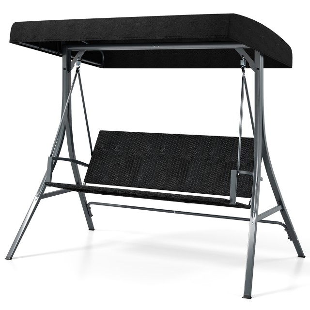 Costway 3-Θέσια Κούνια Κήπου 118 x 192 x 165 cm με Σκίαστρο & Πλάτη... Costway 3-Θέσια Κούνια Κήπου 118 x 192 x 165 cm με Σκίαστρο & Πλάτη...