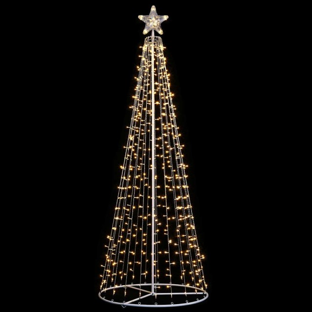 BAKAJI  Φωτεινό Χριστουγεννιάτικο Δέντρο 220cm 592 LED Θερμό Λευκό ...