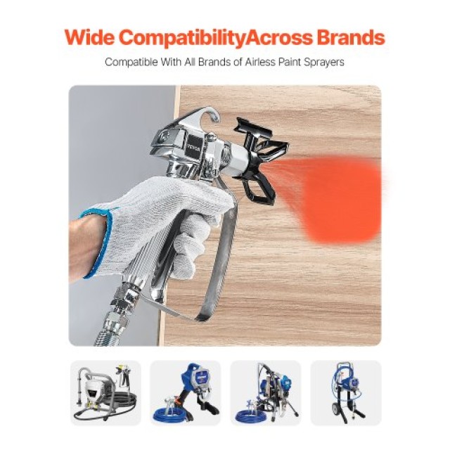 VEVOR Πιστόλι Βαφής Χωρίς Αέρα 3600PSI Υψηλής Πίεσης με Μύτη 517 GYWQPTJRGJPJNLZF8V0