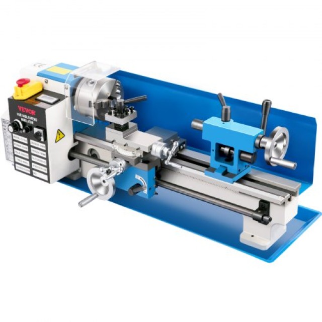 VEVOR Μίνι Τόρνος Μετάλλου 7x14, 550W, 2250RPM, με 3-σιαγόνα Τσοκ, ...