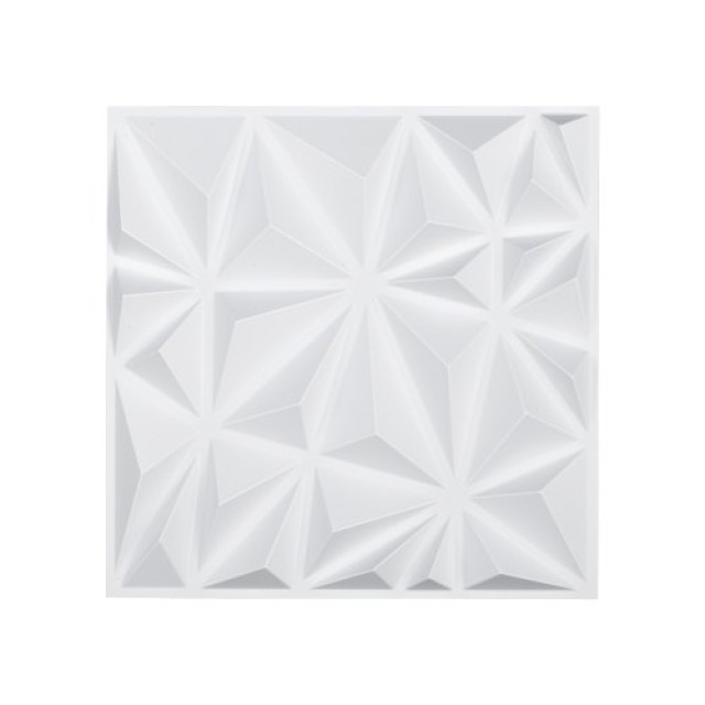 VEVOR Πάνελ Τοίχου 3D 33-Τεμαχίων 11.81x11.81 PVC 32 Τ.Π. Κάλυψη Διαμάντι Λευκό PVC3DQBXDYSJJBMJ0V0