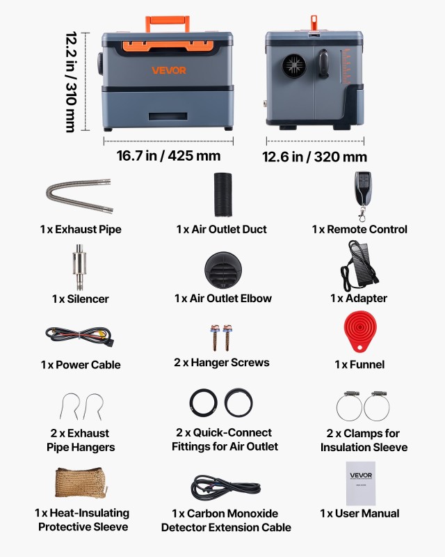 VEVOR Φορητός Πετρελαιοκίνητος Θερμαντήρας 8KW, DC 12V/24V, με Έλεγ... VEVOR Φορητός Πετρελαιοκίνητος Θερμαντήρας 8KW, DC 12V/24V, με Έλεγ...