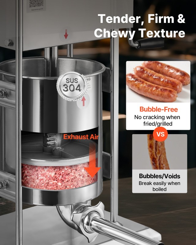 VEVOR Μηχανή Γέμισης Λουκάνικων Χειροκίνητη, 10L, Διπλής Ταχύτητας,... VEVOR Μηχανή Γέμισης Λουκάνικων Χειροκίνητη, 10L, Διπλής Ταχύτητας,...