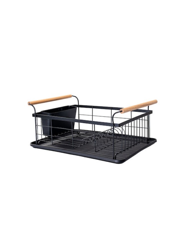ESTIA Μεταλλική Πιατοθήκη Bamboo Essentials  44x32x20cm με  Λαβές, ...