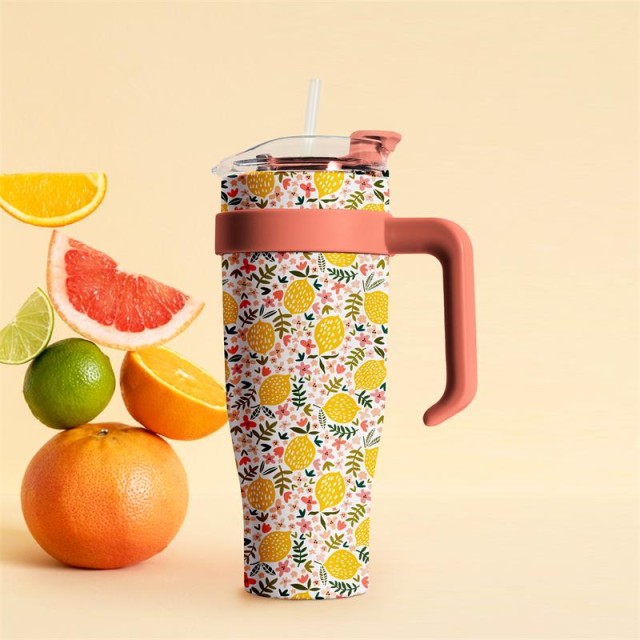 Θερμός Μεταλλικός 560ml Line Take Away Fleur - Κίτρινο KA0439-Yello...