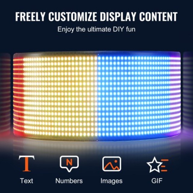 Προγραμματιζόμενη LED Πινακίδα VEVOR 68x12cm P6 Πλήρους Χρώματος  R...
