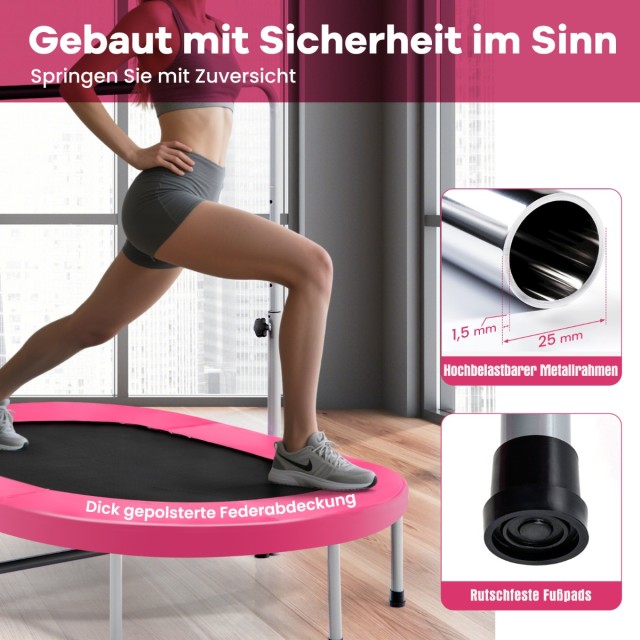 Costway Διπλό Μίνι Τραμπολίνο με Ρυθμιζόμενη Λαβή ρυθμιζόμενη Ύψους...