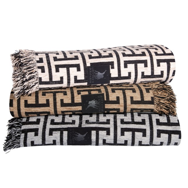 GREENWICH POLO CLUB Ριχτάρι 180x250 Essential 3931 Μαύρο, Εκρού 206...
