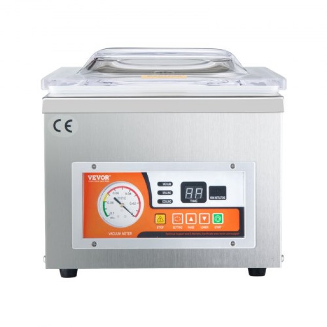 VEVOR Θάλαμος Συσκευασίας Κενού, 260W, για Υγρά Τρόφιμα & Κρέατα, 10.2 Σφράγιση, Οικιακή & Επαγγελματική Χρήση  TSZK6CBMH220VZDP7V2