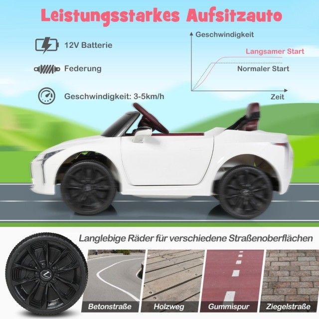 Costway  Παιδικό Αυτοκίνητο Lexus LC500 με Τηλεχειριστήριο και Μουσ...