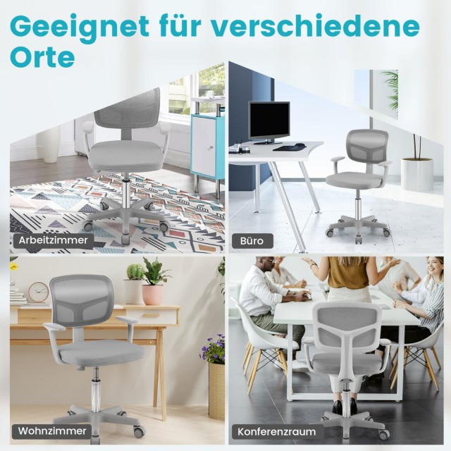 Costway Παιδική Καρέκλα Γραφείου 54x50x80-91,5 cm με Ρυθμιζόμενο Υψ...