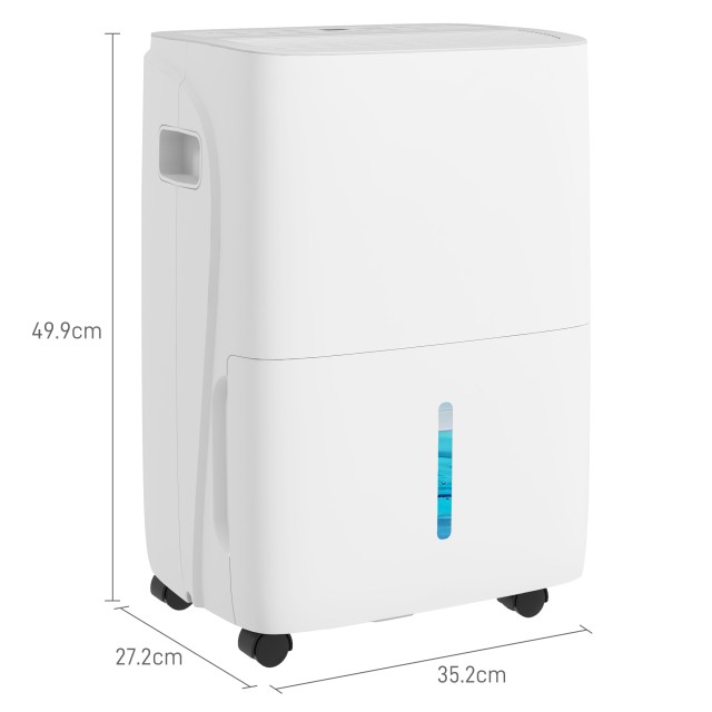HOMCOM Φορητός Αφυγραντήρας 30L/Ημέρα με Δοχείο 4L 3 Ταχύτητες και 4 Λειτουργίες Χρονοδιακόπτης έως 24 Ώρες Λευκό 821-037V90WT