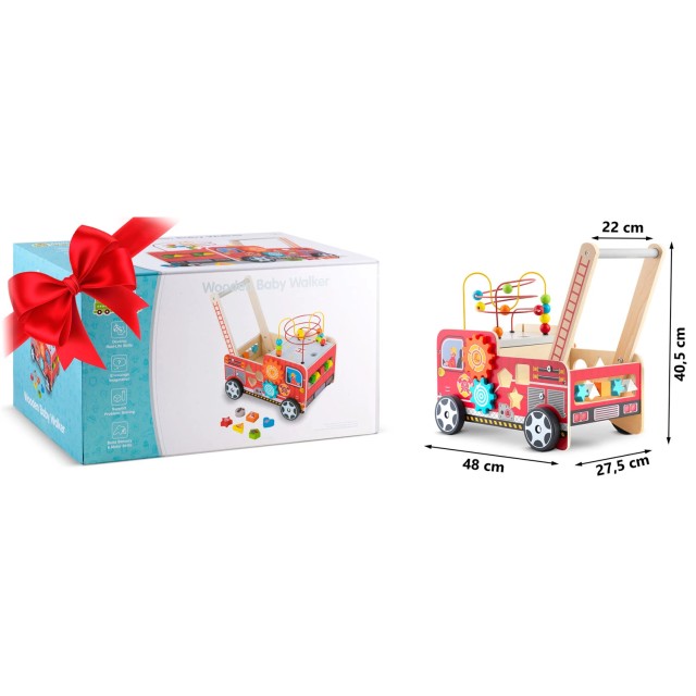 Ξύλινο Περπατούρα Πυροσβεστικό Όχημα RK-873 Ricokids