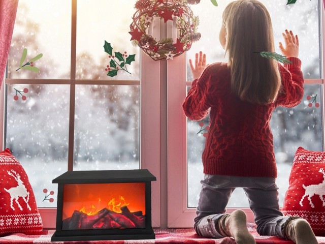 Verk Group Φωτιστικό LED Τζακιού με Εφέ Κινούμενης Φλόγας 590745135...