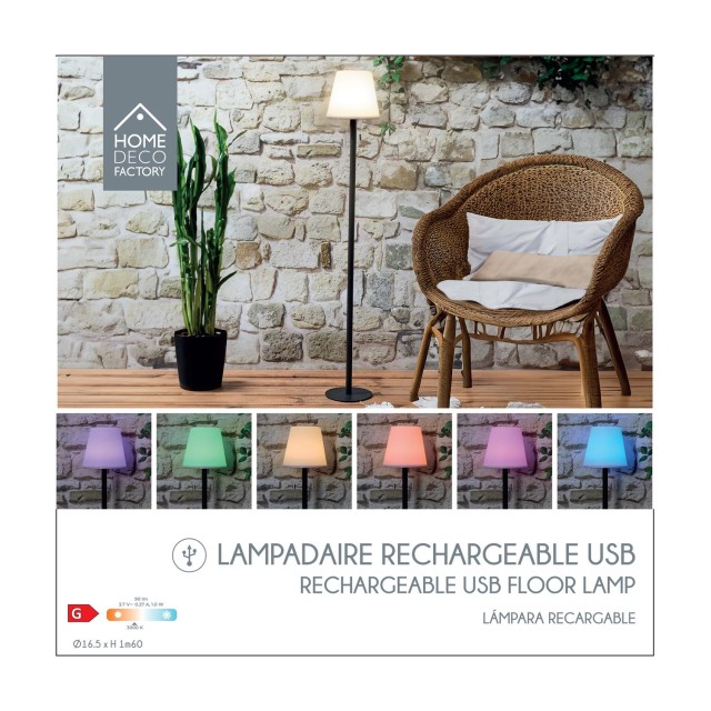 Home Deco Factory Φωτιστικό Δαπέδου για Εσωτερικό-Εξωτερικό RGB Φωτ...