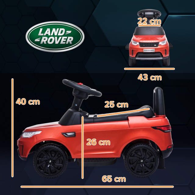 AIYAPLAY  Παιδικό Αυτοκίνητο με Άδεια Land Rover 6V, Ηλεκτρική και Χειροκίνητη Λειτουργία, Ταχύτητα 3km/h, Κόκκινο  370-341V90RD