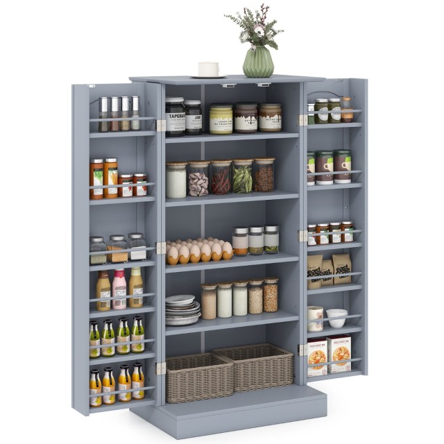 Γκρι Ντουλάπι Κουζίνας με 2 Πόρτες και 6 Ρυθμιζόμενα Ράφια 60 x 40 ...