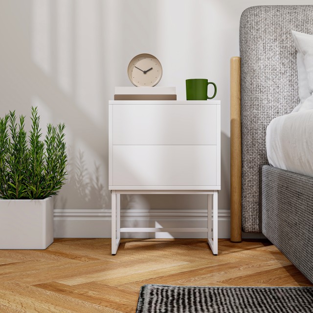 HOMCOM Μοντέρνο Κομοδίνο 2 Συρταριών με Πίεση, MDF & Ατσάλι, 40x30x... HOMCOM Μοντέρνο Κομοδίνο 2 Συρταριών με Πίεση, MDF & Ατσάλι, 40x30x...