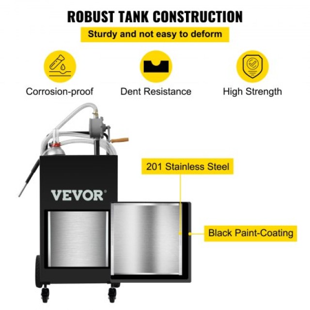 VEVOR Δοχείο Καυσίμου 113L με Αντλία & Ρόδες, Μαύρο  SYJYCBXGGJ430U2HZV0