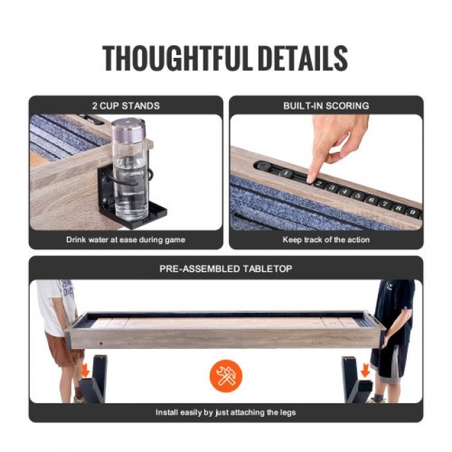 VEVOR 9 ft LED Τραπέζι Shuffleboard 2 σε 1 Σετ Παιχνιδιού Shuffleboard και Bowling  ZZKSHZ9YCDD0UFE5XV9