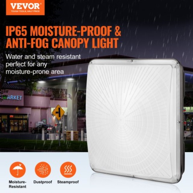 VEVOR 4 Φωτιστικά LED Οροφής 150W 16500LM 5000K Ημέρας Εξωτερικού Χώρου  TPDDS150W4JT18VDWV7