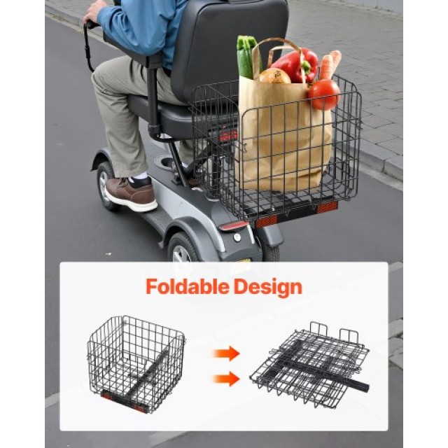 VEVOR Πτυσσόμενο Καλάθι 1-ίντσας για Scooter Pride Mobility CKHXJSSZWNCKSKD1LV0