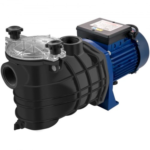 VEVOR Αντλία Πισίνας 1 HP, 15000 L/h 750W με Καλάθι Φίλτρου για Καθαρό Νερό Πισίνας, Είσοδος/Έξοδος 1.97 με 2 Σωλήνες Σύνδεσης. YBOCHCP75045NTEHDV2