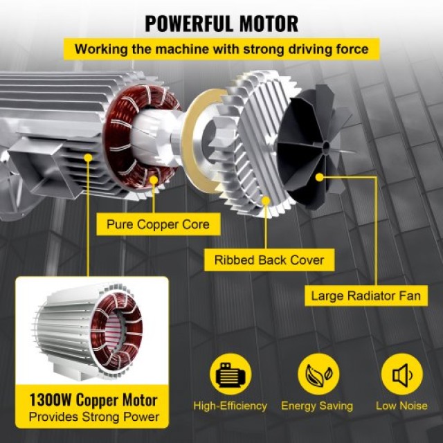 Ηλεκτρικός Γερανός VEVOR 800Kg/1700Lbs 1300W με Τρόλεϊ 12M/40Ft  DDHL800KGXCZH0001V2