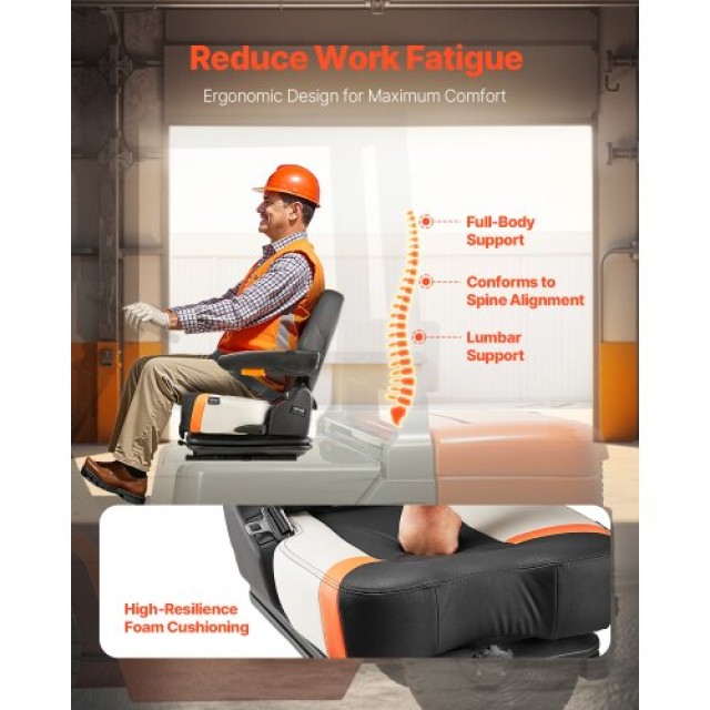 VEVOR Πτυσσόμενο Κάθισμα Κλαρκ με Ανάρτηση και Ρυθμιζόμενη Πλάτη CC...