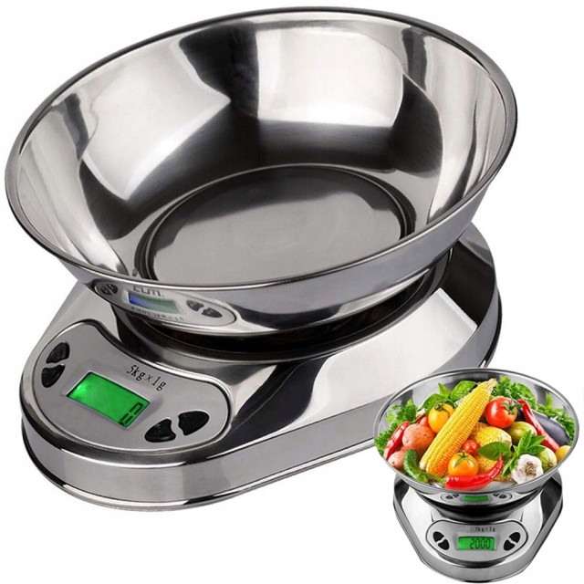 Verk Group Ηλεκτρονικός Ζυγός Κουζίνας με Ακρίβεια 5kg/1g και Μεταλ...