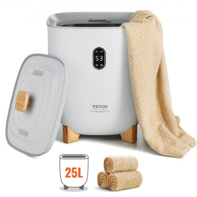 VEVOR Γκρι Κουβάς Θερμαντήρα Πετσετών 25L με Χρονόμετρο & Ένδειξη Θ...
