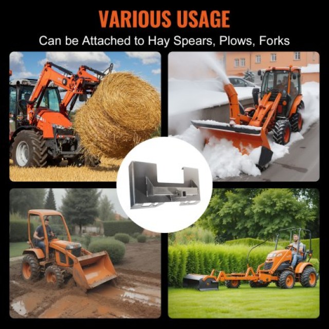 Πλάκα Προσαρμογής VEVOR 1/4 για Skid Steer με Δέκτη 2.28  HYAZBQKAZBDJ0I2E2V0