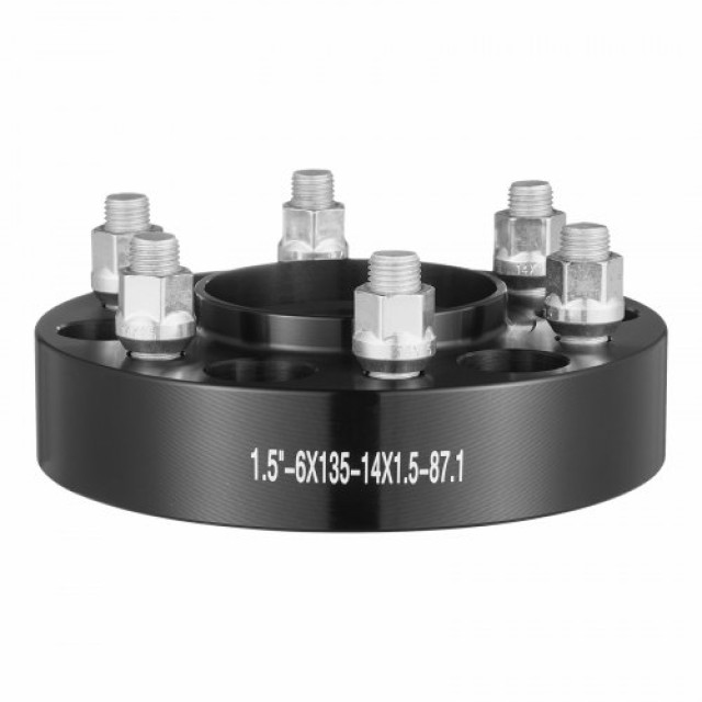 VEVOR Αποστάτες Τροχών 1.5 6x5.3 6 Λάγκων, Σετ 4, Μαύρο  LSSFLP15YC...