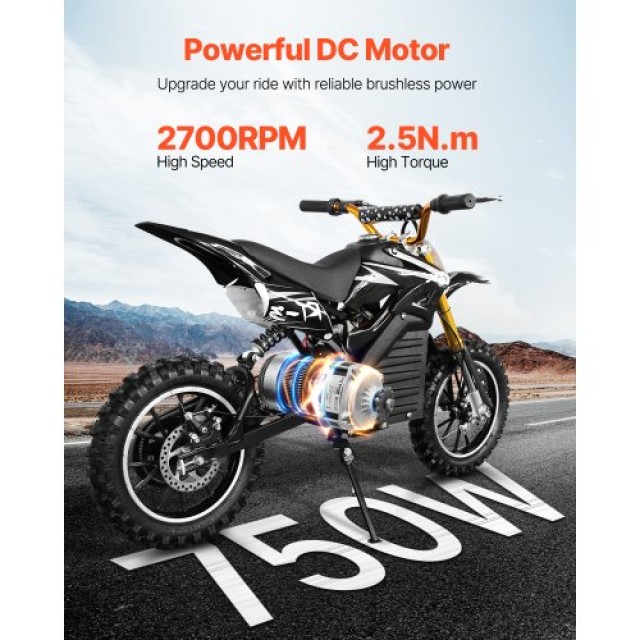 VEVOR Σετ Ηλεκτρικού Κινητήρα Χωρίς Ψήκτρες 750W 48V 2700rpm με Αναβαθμισμένο Ελεγκτή ZLWSDJTJ750WXOI9PV9