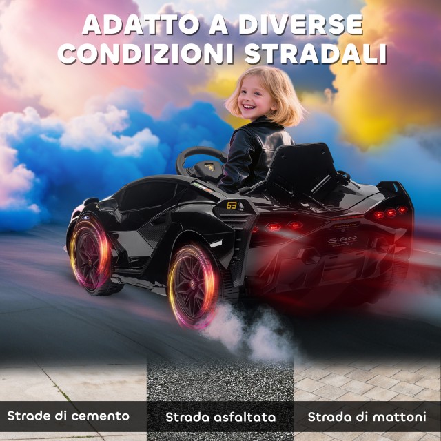 HOMCOM Παιδικό Ηλεκτρικό Αυτοκίνητο 3-5 Ετών Lamborghini 12V με Τηλ...
