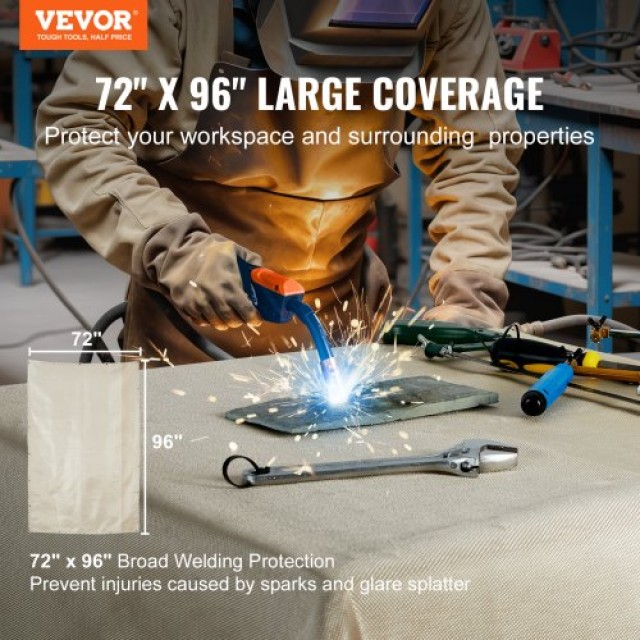 VEVOR Κουβέρτες Συγκόλλησης 72x96 από Θερμικά Επεξεργασμένο Fiberglass (Σετ 2)  RCLDHTJS72X9J1LD7V0