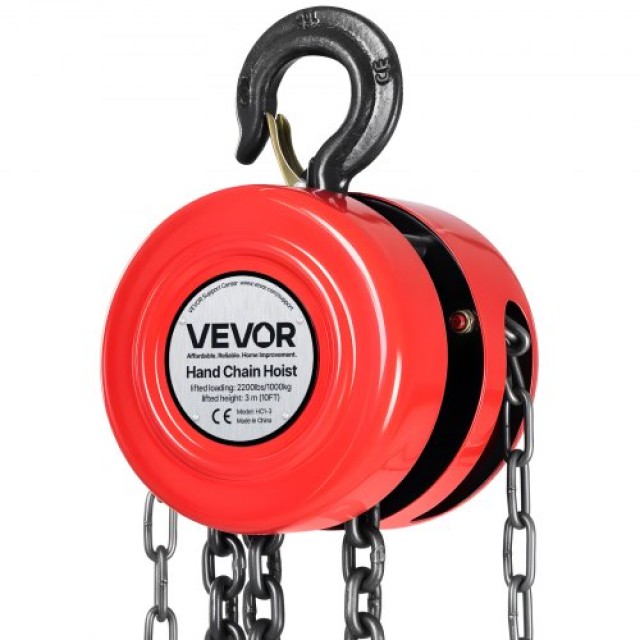VEVOR Χειροκίνητος Ανυψωτήρας Αλυσίδας 1 Τόνου με Αναβαθμισμένη Γαλ...