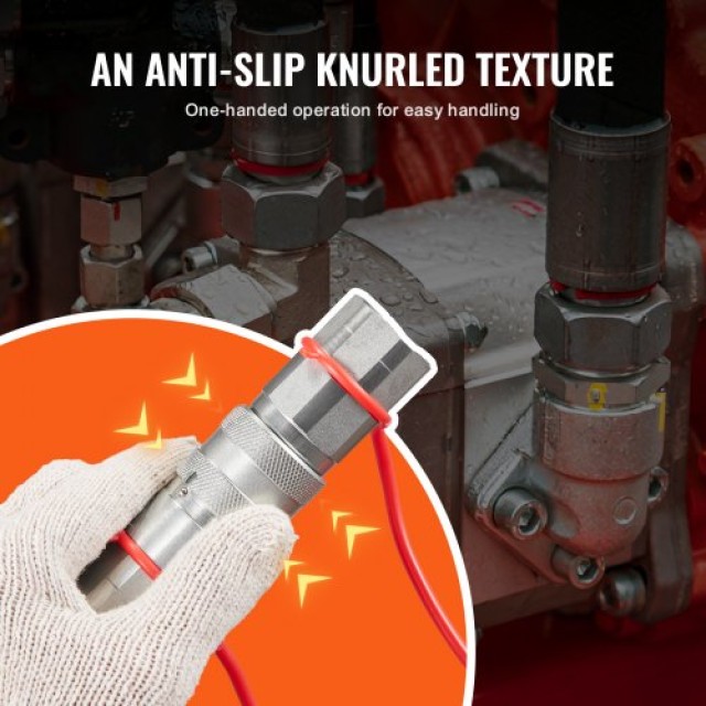 VEVOR Υδραυλικοί Συζεύκτες 1/2 με Καπάκια Σκόνης  YYKSJTISO1605BND4V0