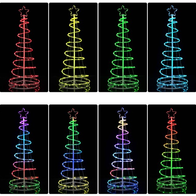 BAKAJI  Φωτεινό Χριστουγεννιάτικο Δέντρο 200 LED Φώτα Σπείρα για Εσ...