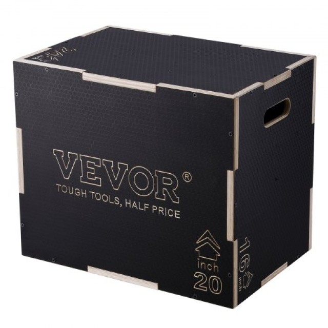 VEVOR Πολυλειτουργικό Κουτί Άλματος 3 σε 1, 24/20/16 ιντσών, Μαύρο  SHYTX242016YZO8I2V0