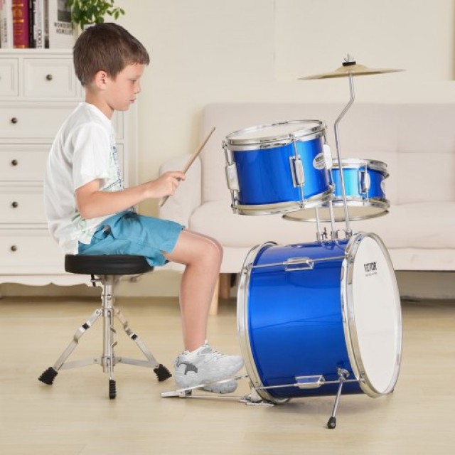 Σετ Τυμπάνων Παιδικό 3 Τεμαχίων VEVOR 14 Μπλε  SJTJZGSGZ14LBTYZAV0