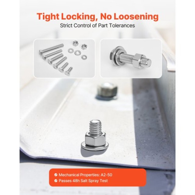 VEVOR Σετ 246 Τεμαχίων Μπουλόνια & Παξιμάδια Ανοξείδωτα Ιμπεριαλ γι...