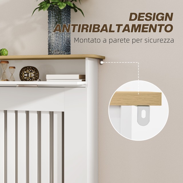 HOMCOM  Κάλυμμα καλοριφέρ με πηχάκια αντιανατροπής με συρτάρι αποθή...