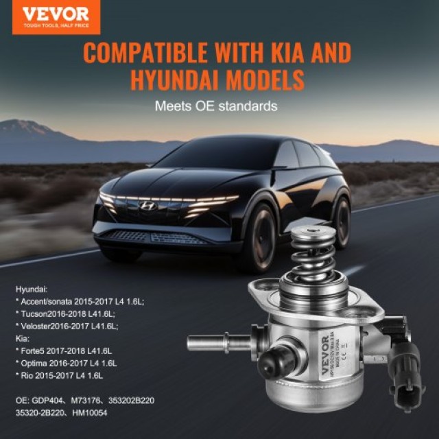 VEVOR  Αντλία Καυσίμου Υψηλής Πίεσης 50-80 L/h 0.5 Mpa για Hyundai/Kia  DDGYRYBGYRYBZUDAXV9