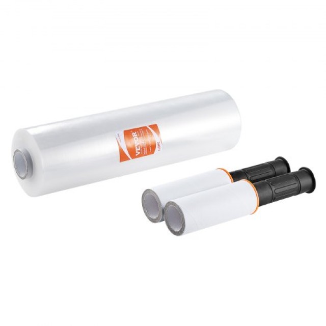 VEVOR Διάφανη Μεμβράνη Συσκευασίας 15x1000, 60 Gauge, με Λαβές  LSM15INCH100GUQS6V0
