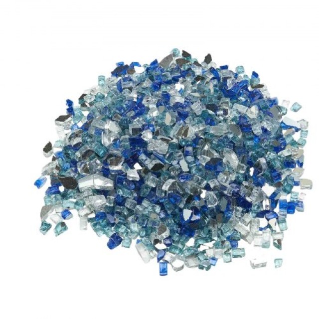 VEVOR Γυάλινες Πέτρες Φωτιάς 1/2-Inch για Τζάκι 10 Λίβρες - 3 Χρώμα...